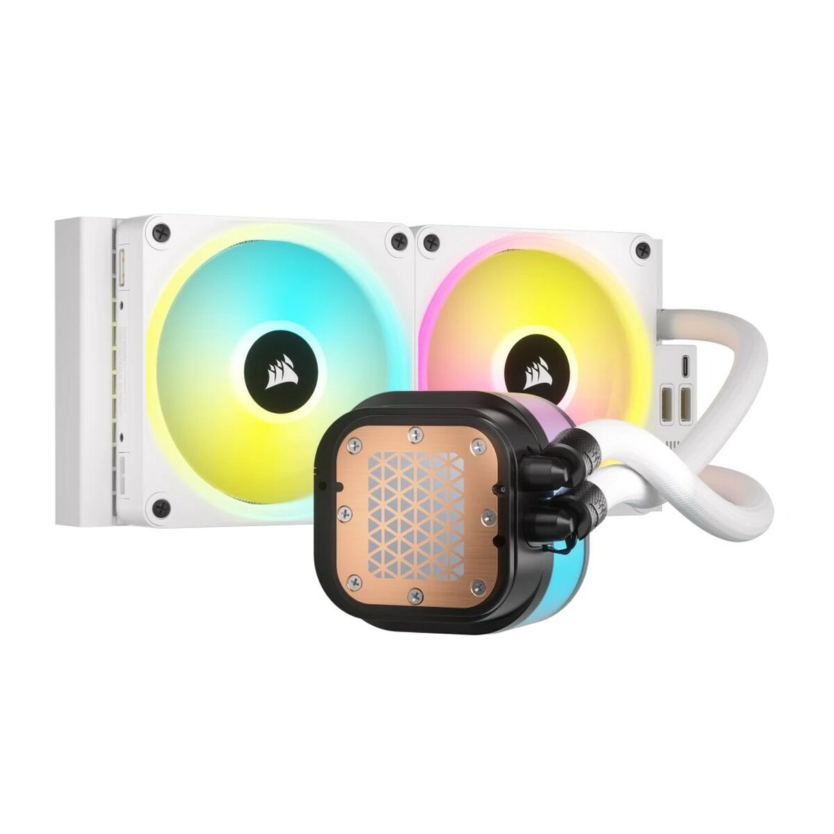 Corsair iCUE LINK H100i RGB AIO Liquid CPU Cooler | White